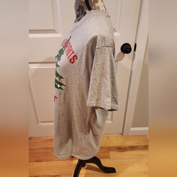 Making Spirits Bright gray graphic holiday Christmas t shirt L - Picture 2 of 4